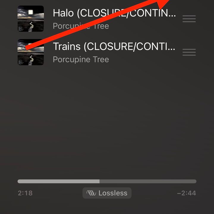 The Autoplay feature turned off in Apple Music for iOS.