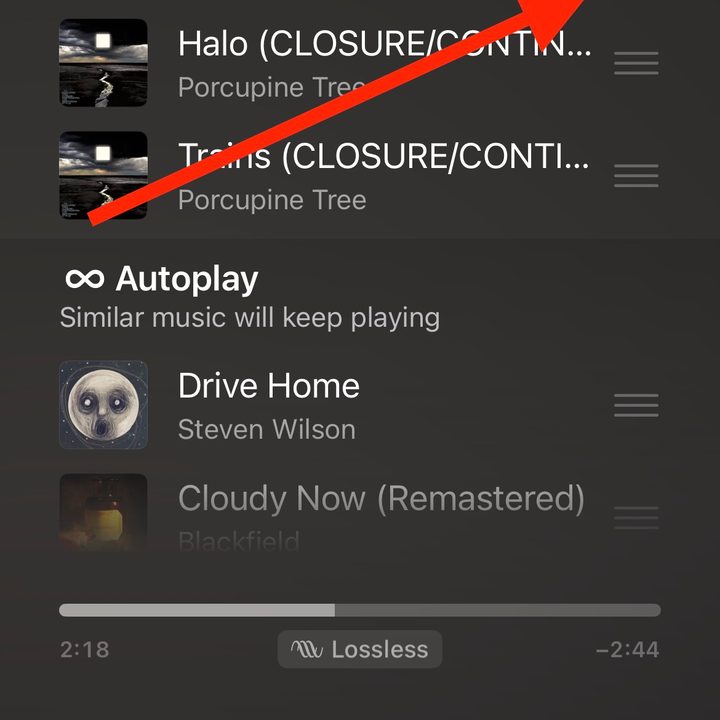 The Autoplay feature turned on in Apple Music for iOS.