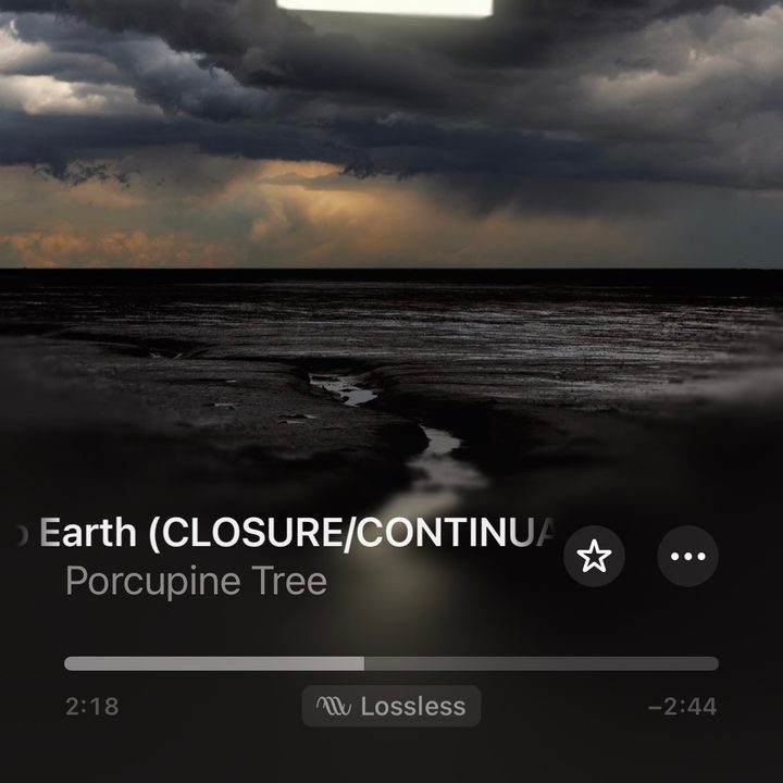 The option for additional playback controls circled in Apple Music for iOS.