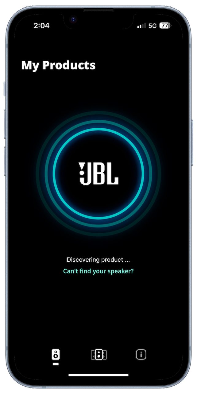 The JBL PartyBox app.