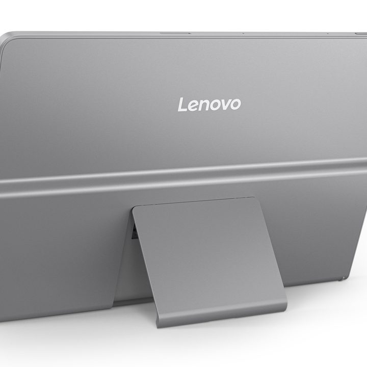 A render of the Lenovo Tab Plus Android tablet.