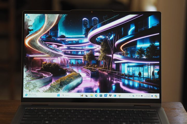 Lenovo Yoga 7 14 Gen 9 front view showing display.