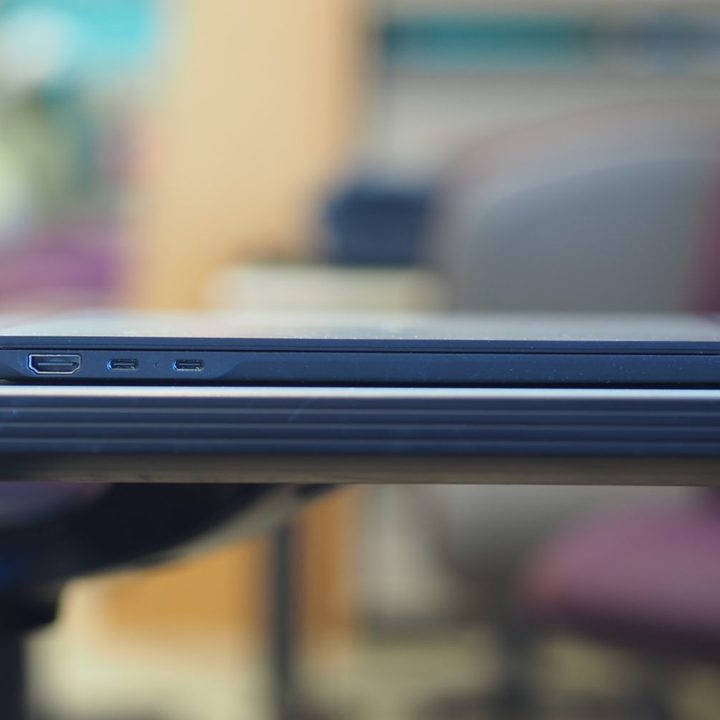 LG Gram 16 2-in-1 2024 left side view showing ports.