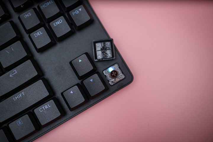 The key switch on the Logitech G515 keyboard.