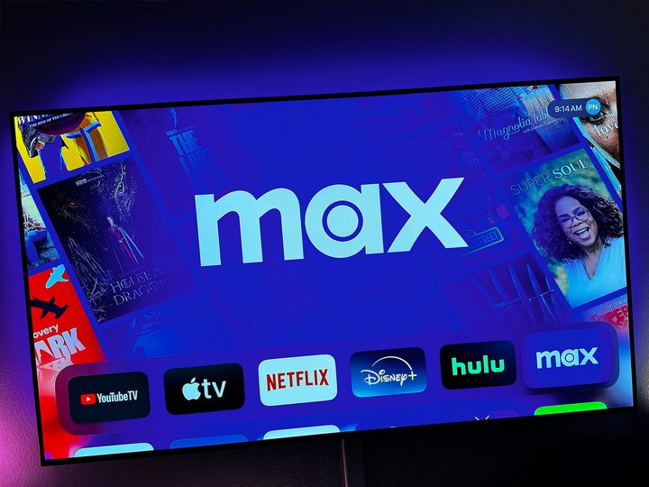 The Max app on Apple TV.