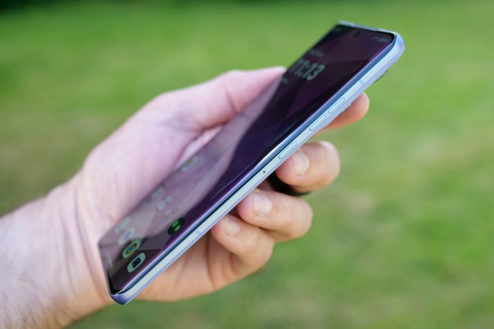 The Motorola Edge 50 Pro's buttons.