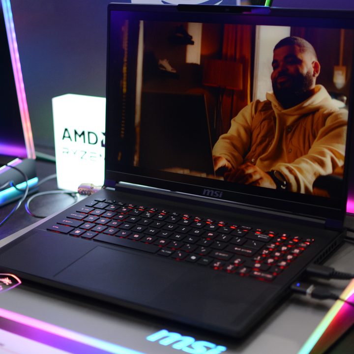 The MSI Stealth A16 AI+ showcased at Computex 2024.