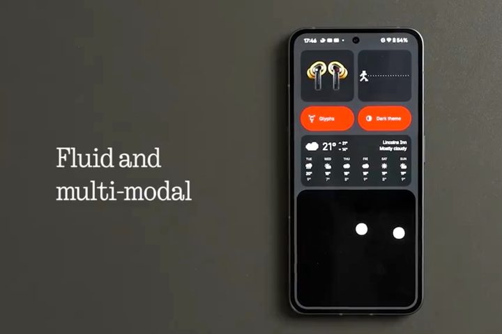 A demo of Nothing's AI-powered home screen.