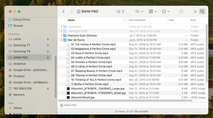 The OpenSwim Pro appear as a removable drive on your computer.