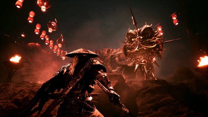 A warrior faces down a dragon in Phantom Blade Zero.