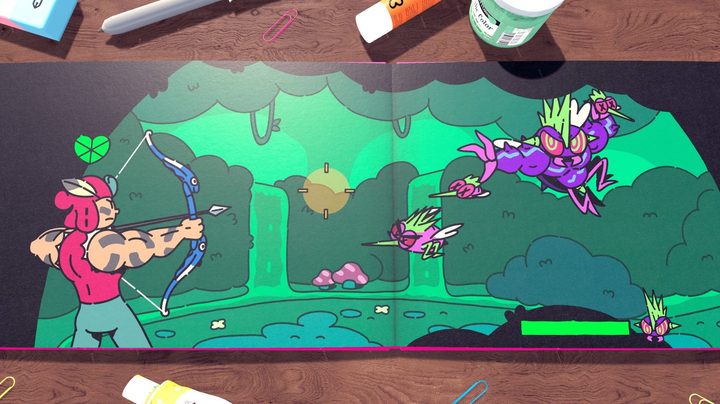 An archer readies an arrow in The Plucky Squire.