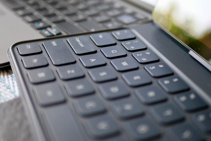 A close-up of the Poco Pad's keyboard keys.