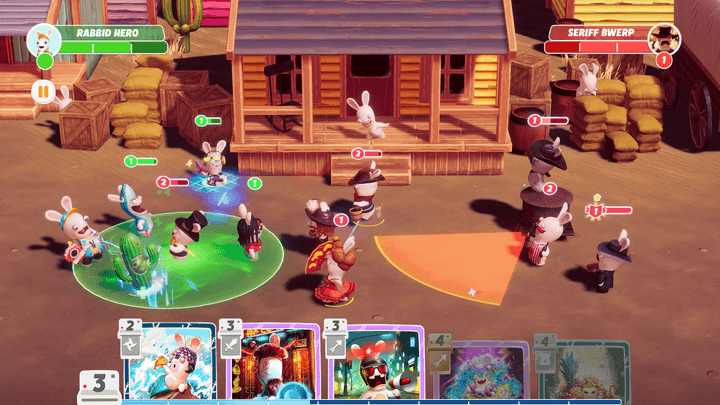 Rabbids battle in the old west in Rabbids: Legends of the Multiverse.