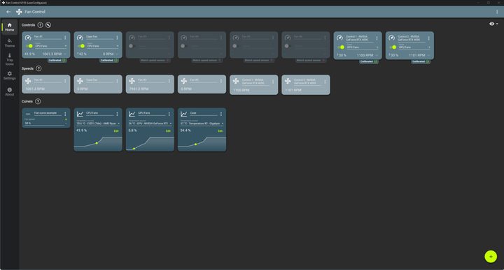 Fan Control software running on PC.