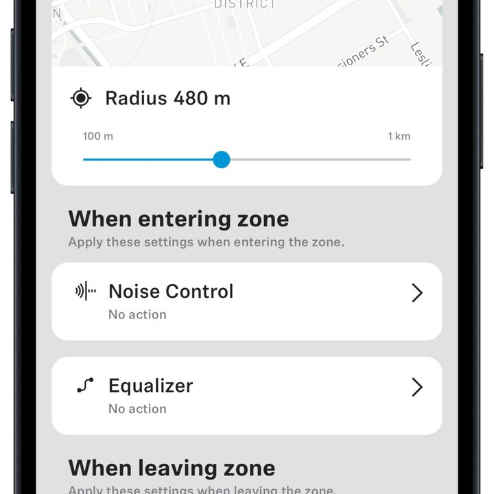 Sennheiser Smart Control app for iOS: Sound Zones.