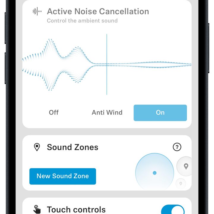 Sennheiser Smart Control app for iOS: Sennheiser Smart Control app for iOS: homepage part 3.