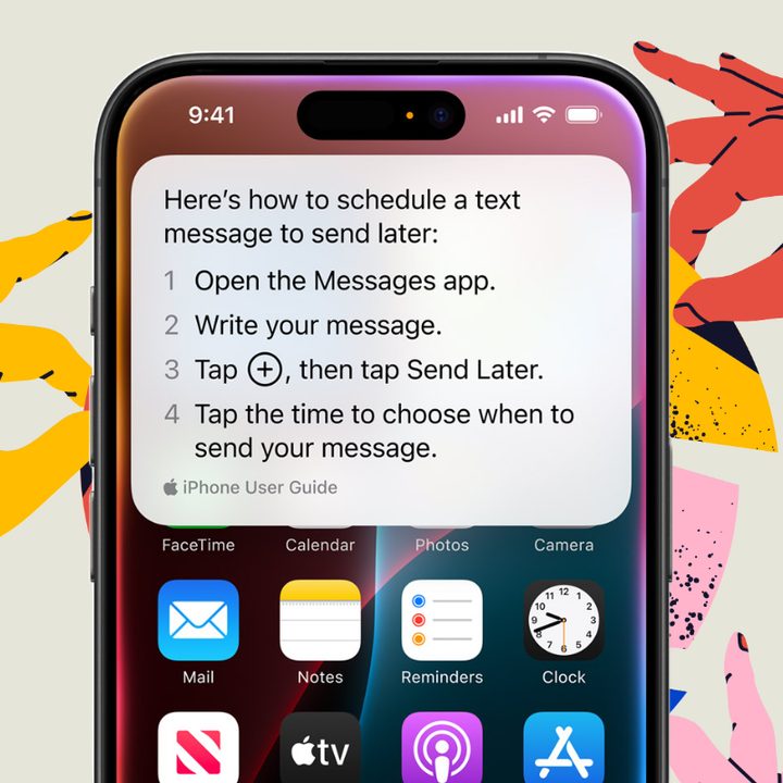 Siri offering guidance to users.