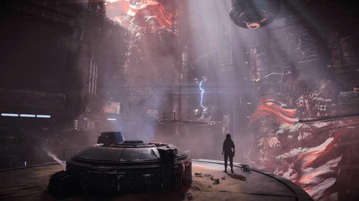 A character stands in a wide open area in Star Wars Outlaws.