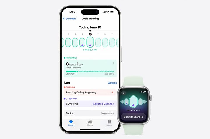 Apple Watch watchos 11 gestation tracking.