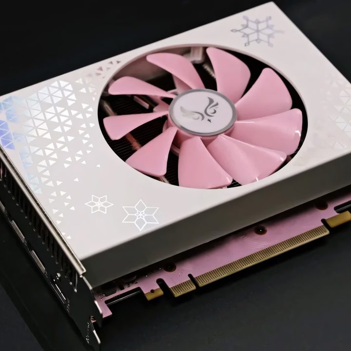 The RTX 4070 ITX Sakura Blizzard graphics card,