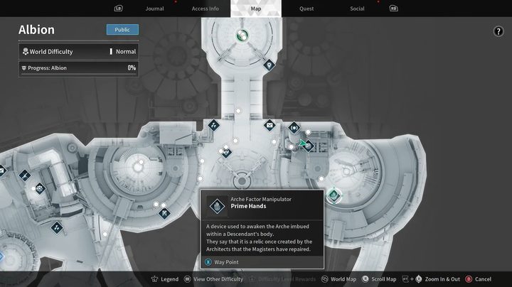 The map of albion in The First Descendant.