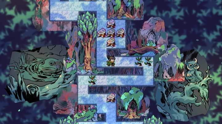 Players move along the grid in Arranger.