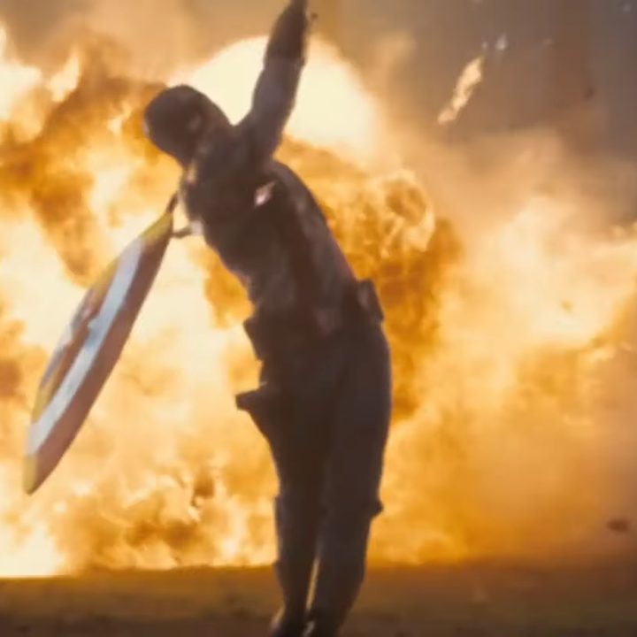 Captain America throwing his shield in "Captain America: The First Avenger."
