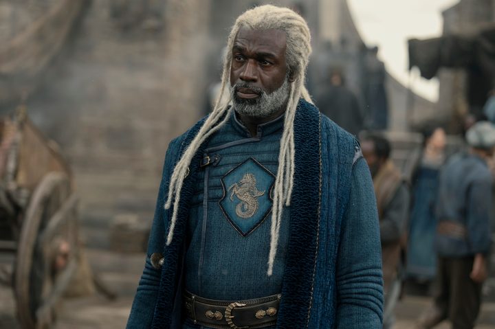 Corlys Velaryon raises an eyebrow in House of the Dragon season 2.