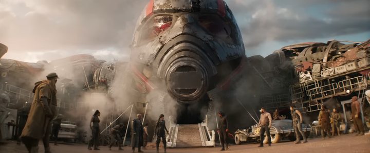 Giant-Man's helmet opening in "Deadpool & Wolverine."