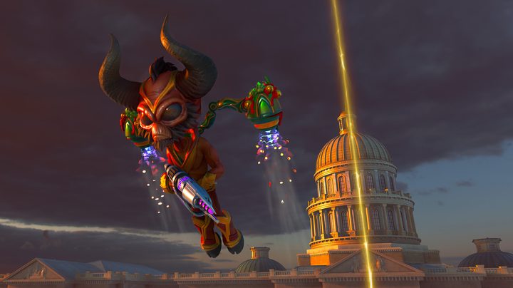 A screenshot from the remake for Destroy All Humans!