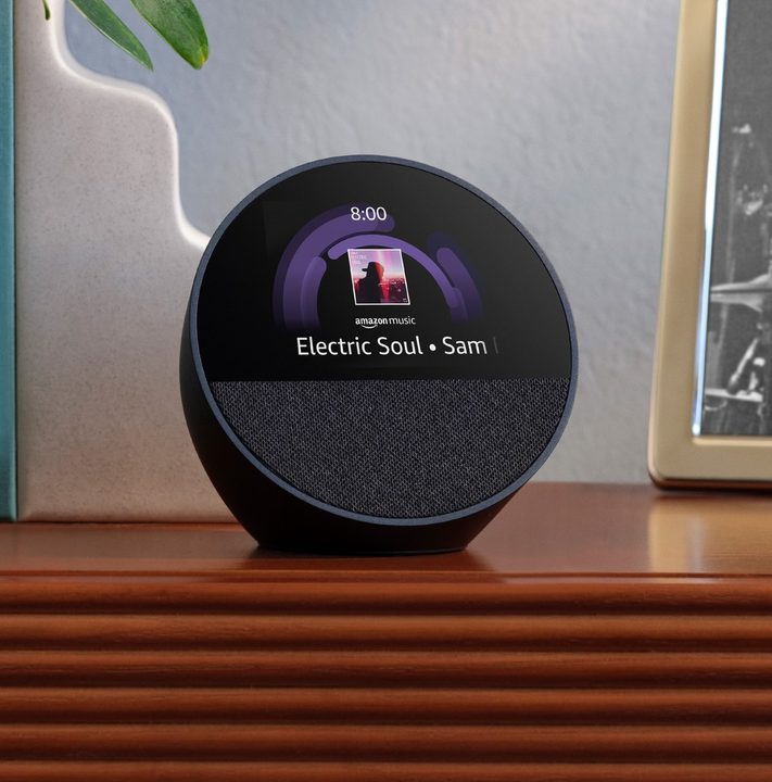 The Echo Spot playing music.