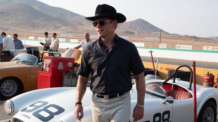 Matt Damon in Ford v Ferrari.