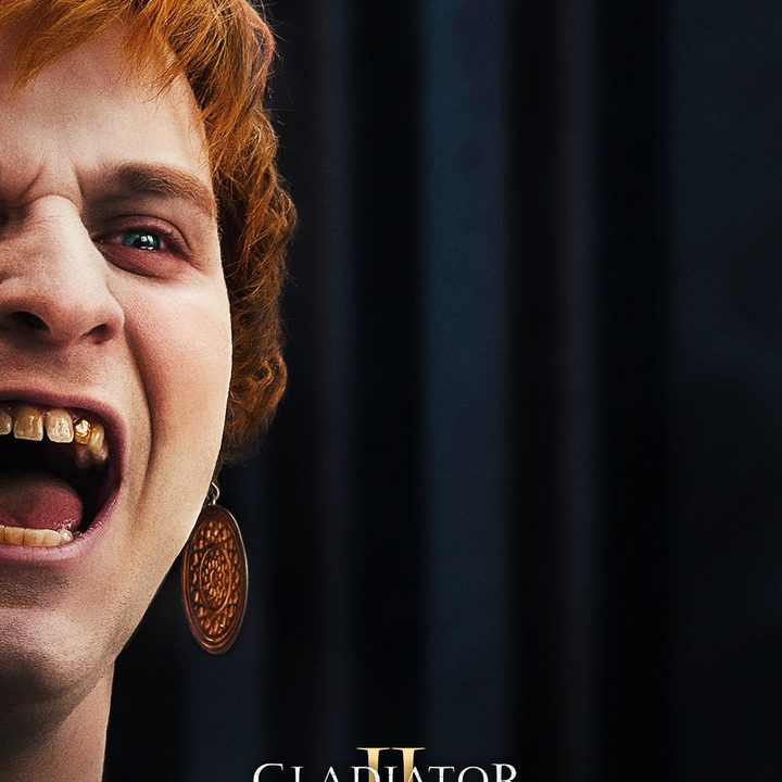 Fred Hechinger as Emperor Caracalla on the poster for Gladiator II.