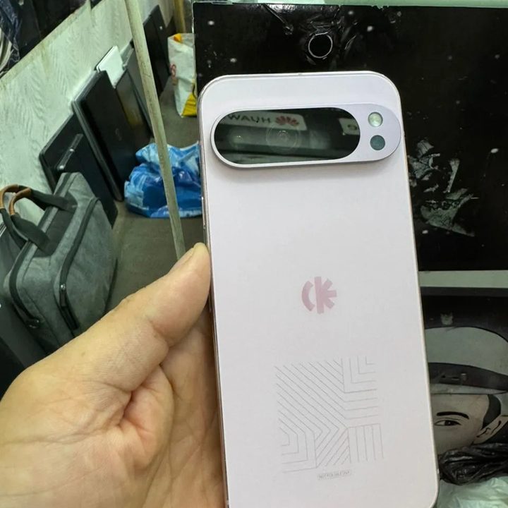 A hands-on photo of a Google Pixel 9 Pro XL.