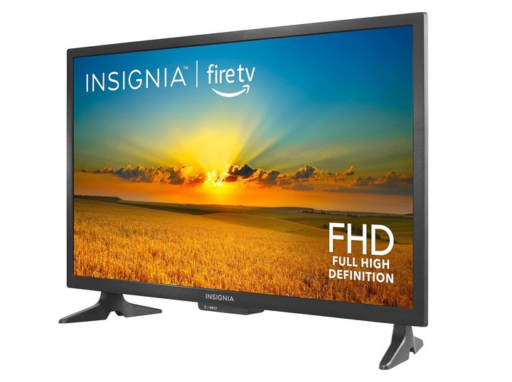 The Insignia F20 1080p Fire TV as seen from an angle.
