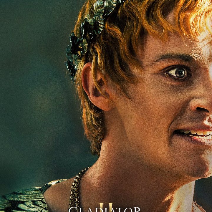 Joseph Quinn as Emperor Geta on the poster for Gladiator II.