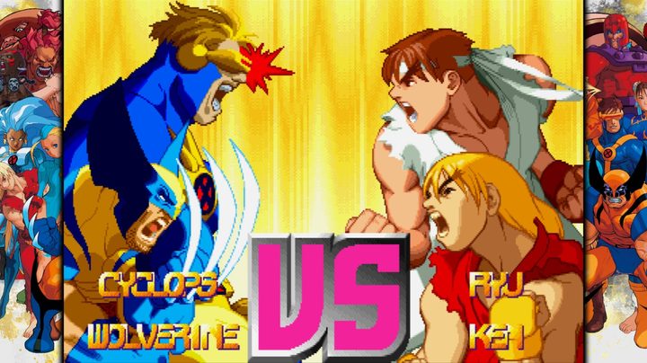 Marvel vs Capcom versus screen.