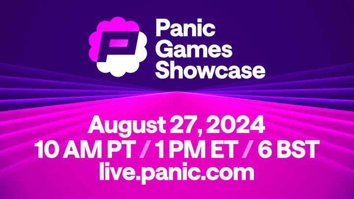 Key art for the 2024 Panic Games Showcase.