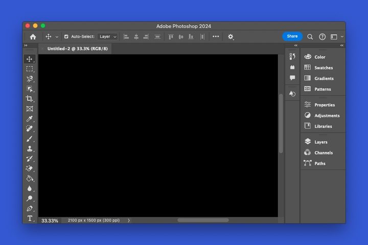 Photoshop document window.