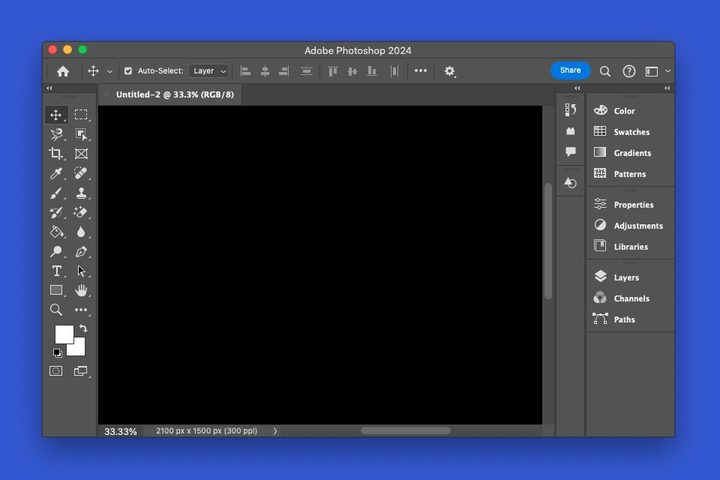 Photoshop Tools panel.
