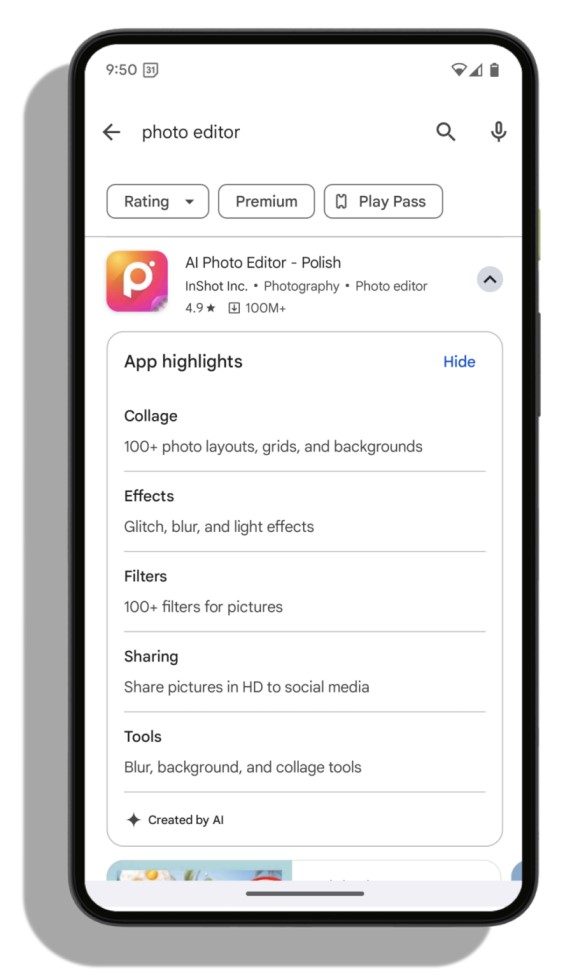 Google Play curated spaces.