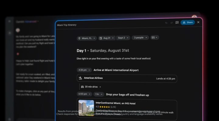 An example of a personalized iteration being created in Gemini Advanced.