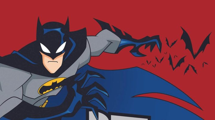 Batman in an action pose in key art for The Batman animated series.