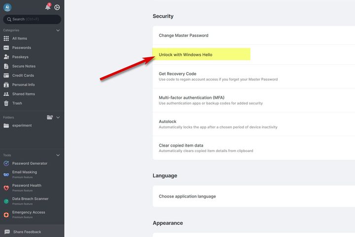 The NordPass browser extension has nearly all the features of the desktop app.