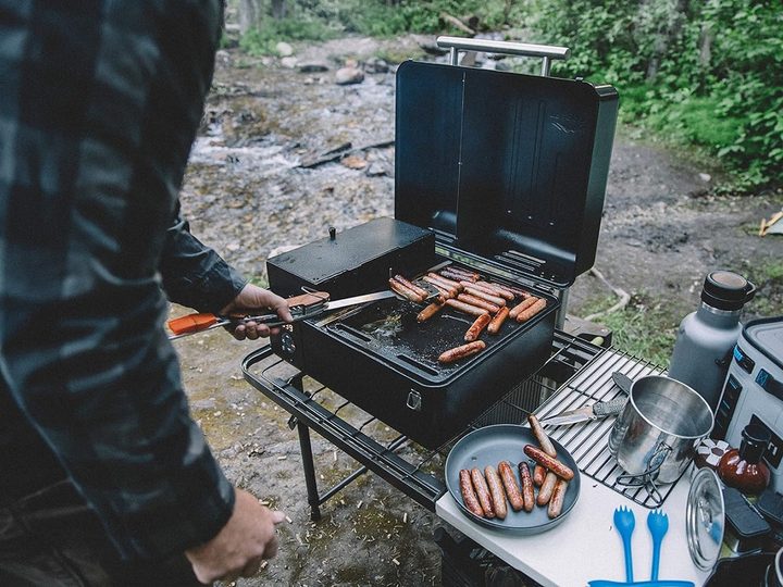 The Traeger Ranger Grill being used outdoors.