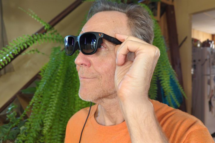 Viture Pro smart glasses are very bright and have electrochromic dimming.