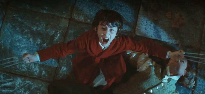 A young boy unsheathes his bone claws in X-Men Origins: Wolverine.