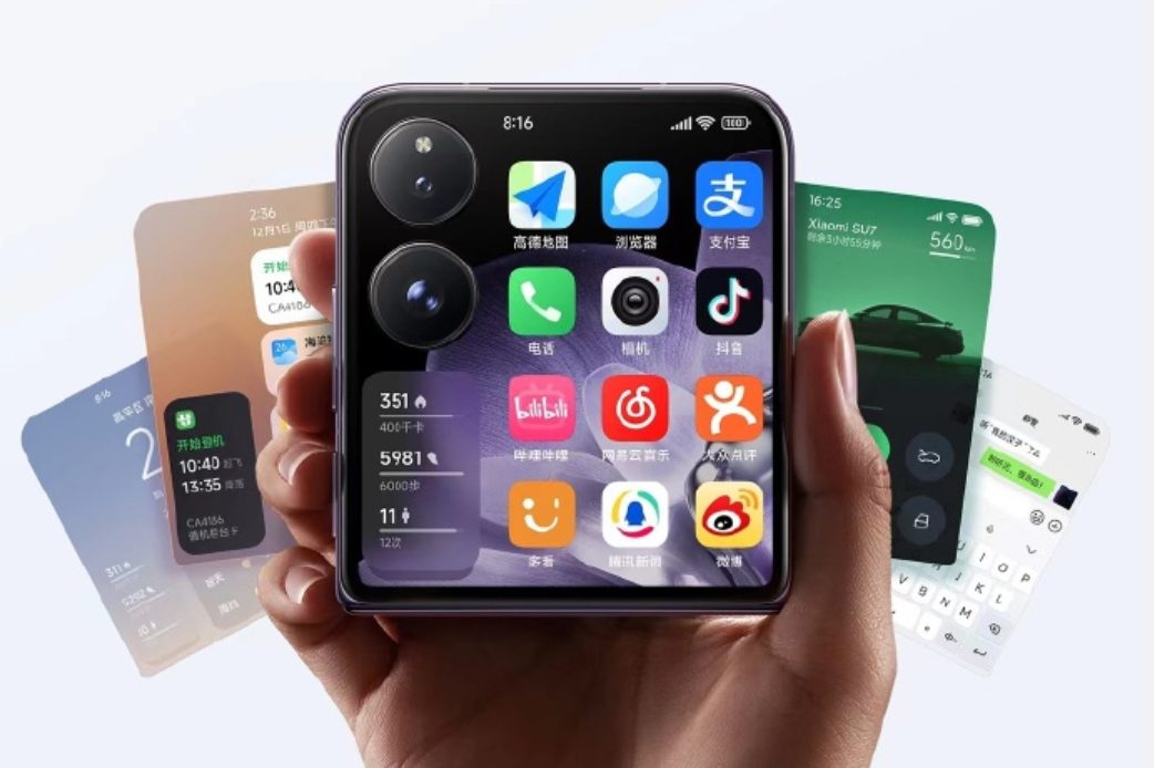 Xiaomi Mix Flip clamshell phone.