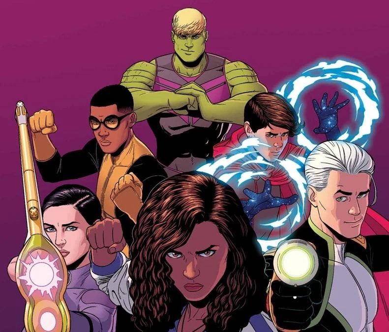The Young Avengers on the cover of "Young Avengers Vol. 2 #13."