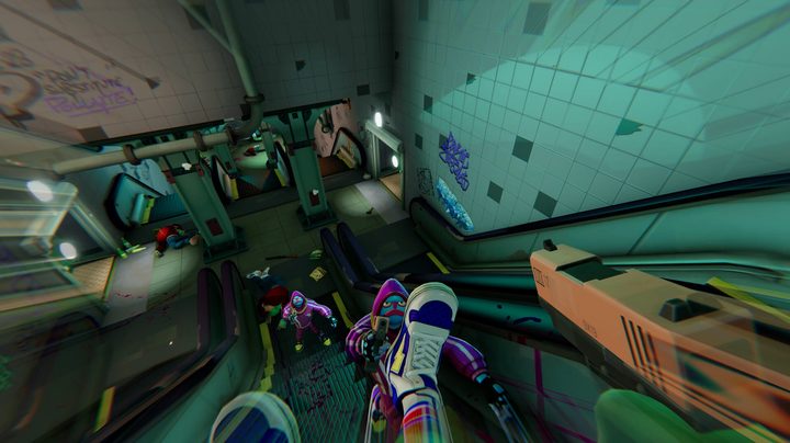 A character performs a diving kick in Anger Foot.